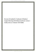 Test Bank For Brunner & Suddarth's Textbook of Medical-Surgical Nursing 15th Edition Author(s) Janice L Hinkle, Kerry H. Cheever All Chapters