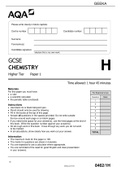 GCSE CHEMISTRY Higher Tier Paper 1