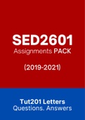 SED2601 - Tutorial Letters 201 (Merged) (2019-2021) (Questions&Answers)
