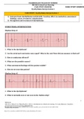 Case Case NR 341 CASE STUDY Dysrhythmia Interpretation 1 CHAMBERLAIN COLLEGE OF NURSING NR 340 Critical Care Nursing CASE STUDY EXERCISE Dysrhythmia Interpretation 1 CASE STUDY: Dysrhythmia Interpretation 1 1) Interpret basic dysrhythmias and identify: lo