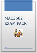 MAC2602 ASSIGNMENT 1  & EXAM PACK FOR  SEMESTER 1 OF 2022