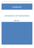 Summary economics of innovation