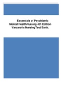 Varcarolis: Essentials of Psychiatric Mental Health 4th Edition