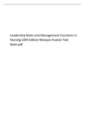 Leadership Roles and Management Functions in Nursing 10th Edition Marquis Huston Test Bank.pdf