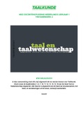 Taal en Taalwetenschappen samenvatting