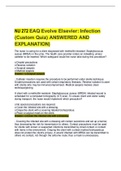 NU 272 EAQ Evolve Elsevier: Infection (Custom Quiz) ANSWERED AND EXPLANATION)WILL SEE THE WORD"ANSWER" 