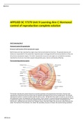 Unit 9 Learning Aim C Hormonal control of reproduction complete solution