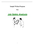 Job safety hazard Analysis 