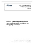 Paper :Effecten van zwangerschapsdiabetes voor moeder en kind verminderen met vroegtijdige screening