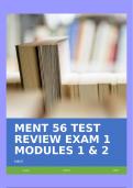 MENT 56 TEST REVIEW EXAM 1 MODULES 1 & 2