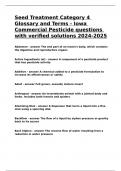  Treatment Category 4 Glossary and Terms - Iowa Commercial Pesticide questions with verified solutionss