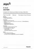 AQA A-LEVEL HISTORY QUESTION PAPER 2024 (Component 2O;Democracy and Nazism, Germany 1918-1945) 7042/2O