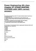 Power Engineering 4th class Chapter 97 STEAM HEATING SYSTEMS with 100- correct answers.