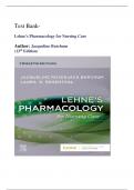 TEST BANK - Lehne's Pharmacology for Nursing Care, 12th Edition ( Jacqueline Burchum, Laura Rosenthal; 2024) All Chapters