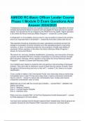 AMEDD RC-Basic Officer Leader Course Phase 1 Module D Exam Questions And Answer 2024/2025