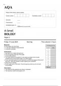 AQA A level BIOLOGY Paper 2 JUNE 2024 QUESTION PAPER