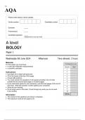 AQA A level BIOLOGY Paper 1 JUNE 2024 JUNE 2024 QUESTION PAPER