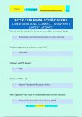 RCTX 2230 FINAL STUDY GUIDE QUESTIONS AND CORRECT ANSWERS |  LATEST UPDATE