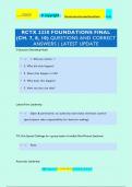 RCTX 2230 FOUNDATIONS FINAL  (CH. 7, 8, 10) QUESTIONS AND CORRECT  ANSWERS | LATEST UPDATE