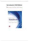 Solutions for Investments, 13th Edition Bodie, All Chapters 1-28 | Complete Guide A+