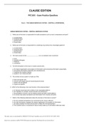 Exam practice questions - The Human Nervous System 2