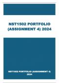 NST1502 PORTFOLIO (ASSIGNMENT 4) ANSWERS 2024