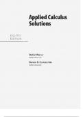 Solutions for Applied Calculus, 8th Edition Waner, All Chapters 1-9 | Complete Guide A+