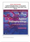 Test Bank For Applied Pathophysiology A Conceptual Approach 4th Edition Judi Nath All Chapters (1-20) | A+ ULTIMATE GUIDE 2024 