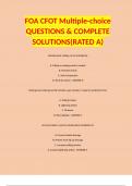 FOA CFOT Multiple-choice QUESTIONS & COMPLETE SOLUTIONS(RATED A)