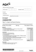 AQA A-level CHEMISTRY Paper 1 JUNE 2024 QUESTION PAPER