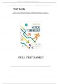 Test Bank - for Quick & Easy Medical Terminology 10th Edition by Peggy C. Leonard, All Chapters | Complete Solution | Guide A+.