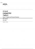 AQA A-level CHEMISTRY Paper 2 JUNE 2024 MARK SCHEME