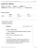 VCE Lesson 10 - Asthma -NRSG2570- Multisystem Disorders