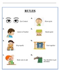 VISUAL GUIDE - RULES WHILE STUDYING FOR KIDS TO AVOID DISRUPTIVE BEAHVIOR