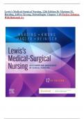 Lewis's Medical-Surgical Nursing, 12th Edition By Mariann M. Harding, Jeffrey Kwong, Debra Hagler Chapter 1-69:Perfect Solution With Rationale A+