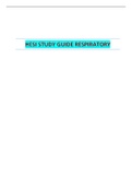 HESI STUDY GUIDE RESPIRATORY