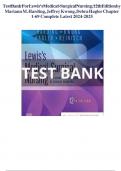 TEST BANK For -Lewis Medical Surgical Nursing, 12th Edition by Mariann M. Harding , Verified Chapters 1 - 69, Complete Newest Version|complete guide | latest update2024|25.