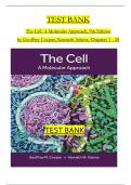 TEST BANK For The Cell: A Molecular Approach, 9th Edition by Cooper, All Chapters 1 to 20 Complete, Verified Edition ISBN:9781605357072