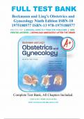 Beckmann and Ling's Obstetrics and Gynecology 9th Edition By Robert Casanova Test Bank