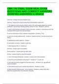 CMN 10V FINAL EXAM REAL EXAM QUESTIONS AND CORRECT ANSWERS (VERIFIED ANSWERS) A GRADE 