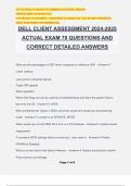 DELL CLIENT ASSESSMENT 2024-2025 ACTUAL EXAM 70 QUESTIONS AND CORRECT DETAILED ANSWERS