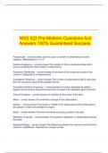  NSG 522 Pre Midterm Questions And Answers 100% Guaranteed Success.