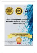 DPR3703 Assignment 2 (COMPLETE ANSWERS) Semester 2 2024 - DUE 30 September 2024 ; 100% TRUSTED Complete, trusted solutions and explanations.