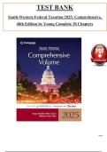 Test Bank for South-Western Federal Taxation 2025: Comprehensive, 48th Edition by (Young/Persellin) ISBN: 9780357988817, All 30 Chapters Covered, Verified Latest Edition