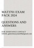 MAT3701 Exam pack 2024(Linear Algebra III) Questions and answers