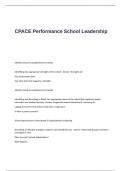 CPACE Performance School Leadership Exam Questions and Answers