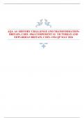 AQA AS HISTORY CHALLENGE AND TRANSFORMATION:  BRITAIN, C1851–1964 COMPONENT 1G VICTORIAN AND  EDWARDIAN BRITAIN, C1851–1914 QP MAY 2024