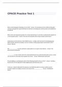 CPACE Practice Test 1 Questions and Answers