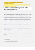 FSBPT 2.2 Exam Study Guide with Complete Solutions