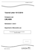 Company Law LML4806 Semesters 1 and 2 Department of Mercantile Law